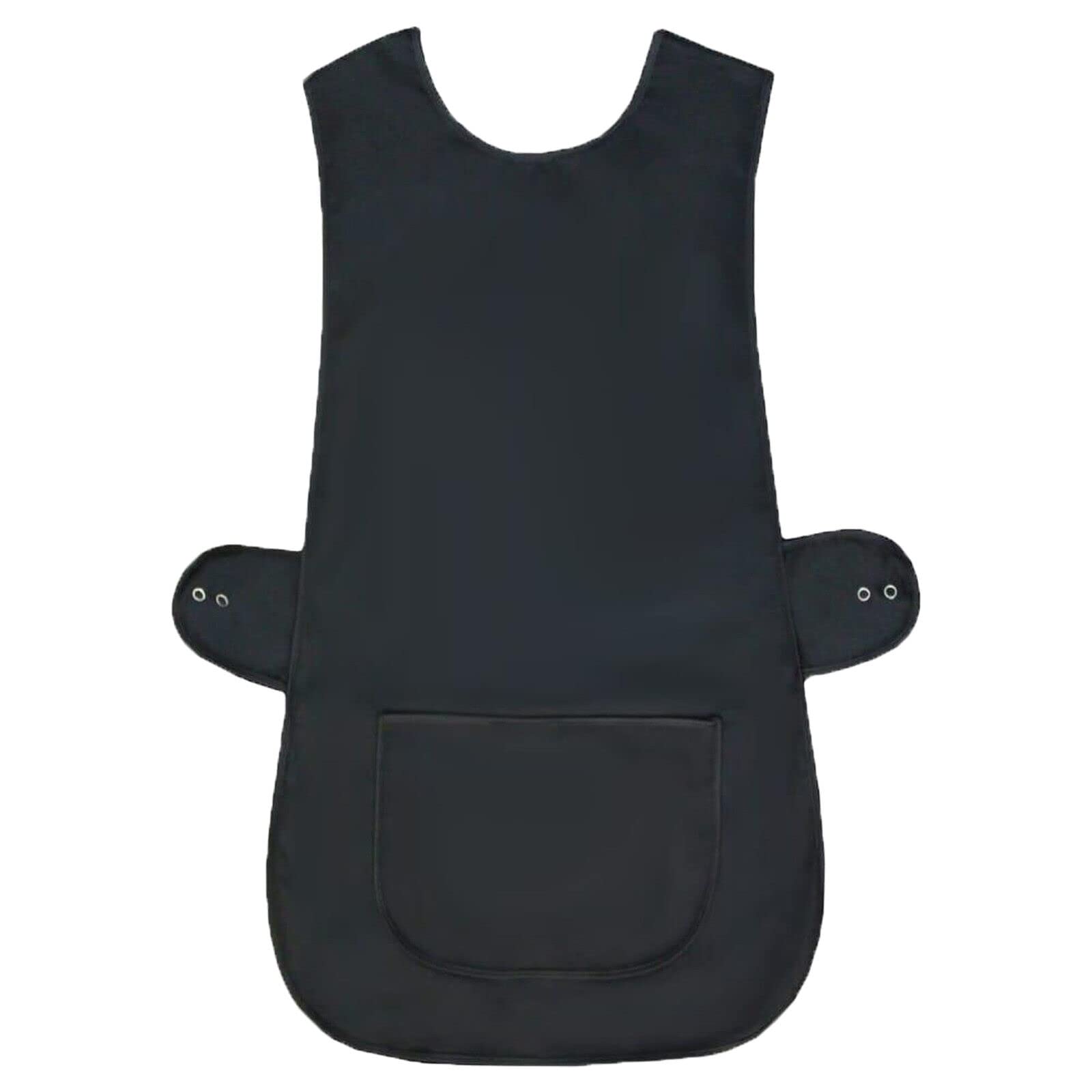 Womens Tabard Apron Ladies Same Piping Edge Tabards Home Work Uniform Kitchen Bar Chef Catering Cleaners Unisex Workwear Poly Cotton Overall Aprons Large Pocket Tabbard Side Popper Buttons Fastening
