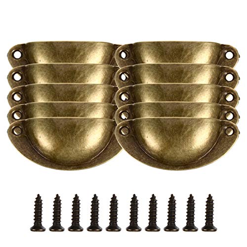 Puxadores de porta vintage DOITOOL 10 peças para gavetas, semicírculo decorativos, retrô, puxadores