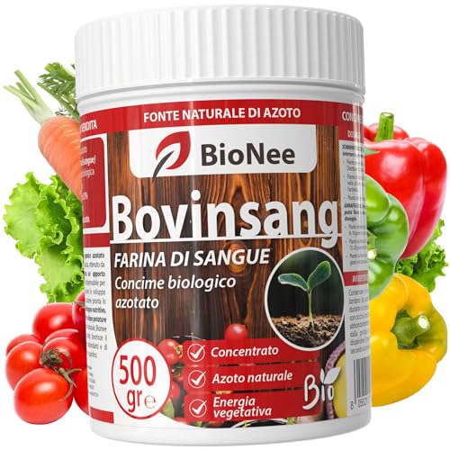 Bovinsang – Concime Organico Azotato Naturale N 13 | Azoto a Pronto Effetto | Consentito in Agricoltura Biologica | Per Ortaggi, Frutteto e Giardino 500 gr