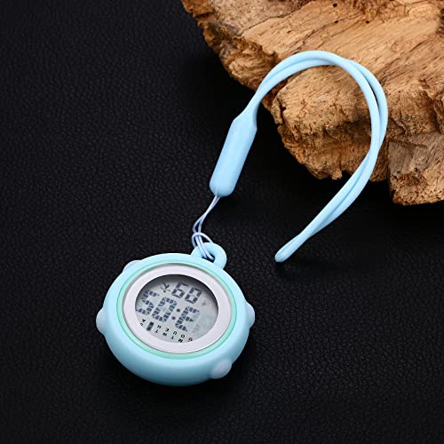 Image of Aroncent Silicone Digital Fob Watch: Outdoor Sport Waterproof Pocket Hanging Lapel Clip-On Watches - Backpack Buckle for Mountaineering