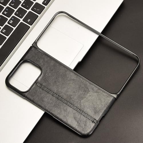 Coque Google Pixel 9 Pro Fold en cuir rétro chic noir