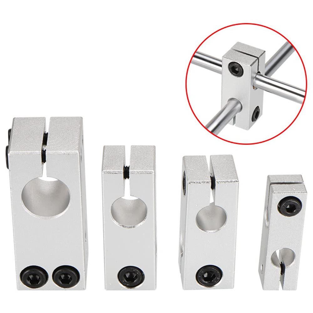 Aluminum Linear Motion Rail Clamping Rod Rail Guide Support for 3D Printer and CNC Machine (1, A-8x8)