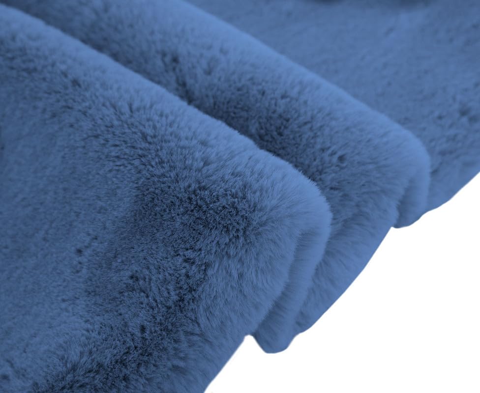 Image of Rabbit Fur Area Rug 6x8 Ft | Super Soft Plush Carpet with Anti-Slip Backing | Washable Luxury Rug for Bedroom, Living Room & Home Decor