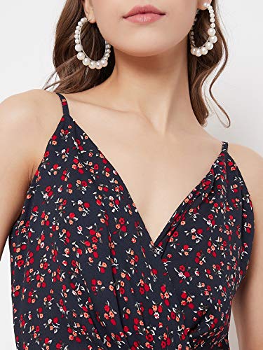Image of Berrylush Red Solid V Neck Maxi Dress
