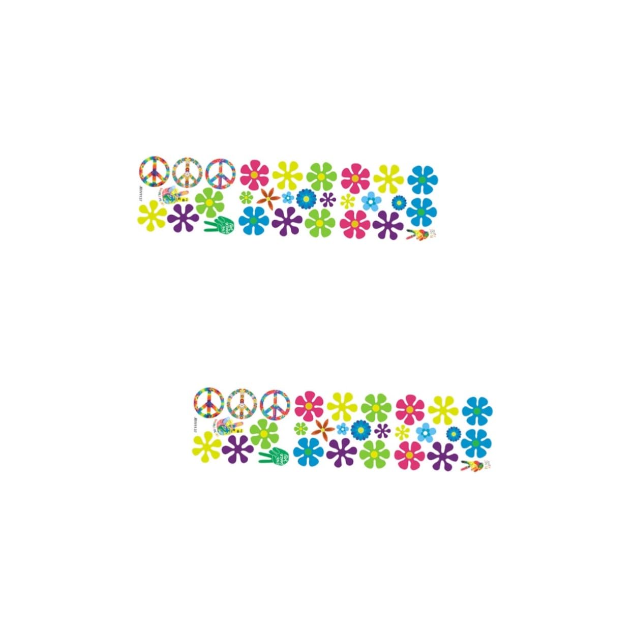 Refrigerador pegatinas de flores coloridas para pared y vinilo decorativo casa