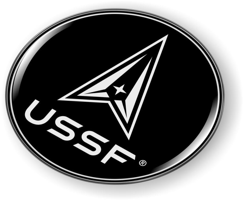 Image of USSF Symbol CAR Emblem Badge Sticker Flexible | Official USAF and USSF Licensed Product, 3D Domed, made by BestLicensePlateFrames