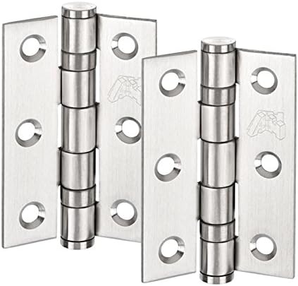 Internal Door Hinge Satin Stainless Steel 3 Inch Ball Bearing Door Hinge (Pair)
