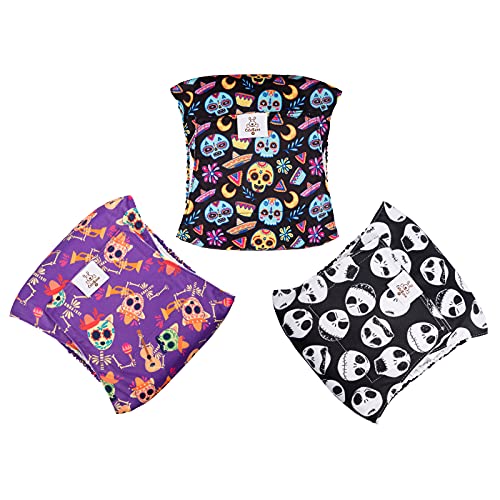 Image of CuteBone Halloween Male Dog Diapers Belly Bands 3 Pack for Male Dogs Wraps Washable Doggie Pants DM23XS