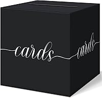 Vista 23 de QIKSION Caja de tarjeta de boda blanca, caja de regalo de lámina plateada para fiestas, recepción de boda, graduación, cumpleaños, baby shower, rifa