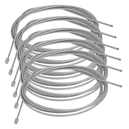 Ruilogod 6pcs 1.2mm Dia. 1.3M Length Lighting Light Suspension Cable Kit Hanging Chain (id: 586 fa7 5ec 705 120