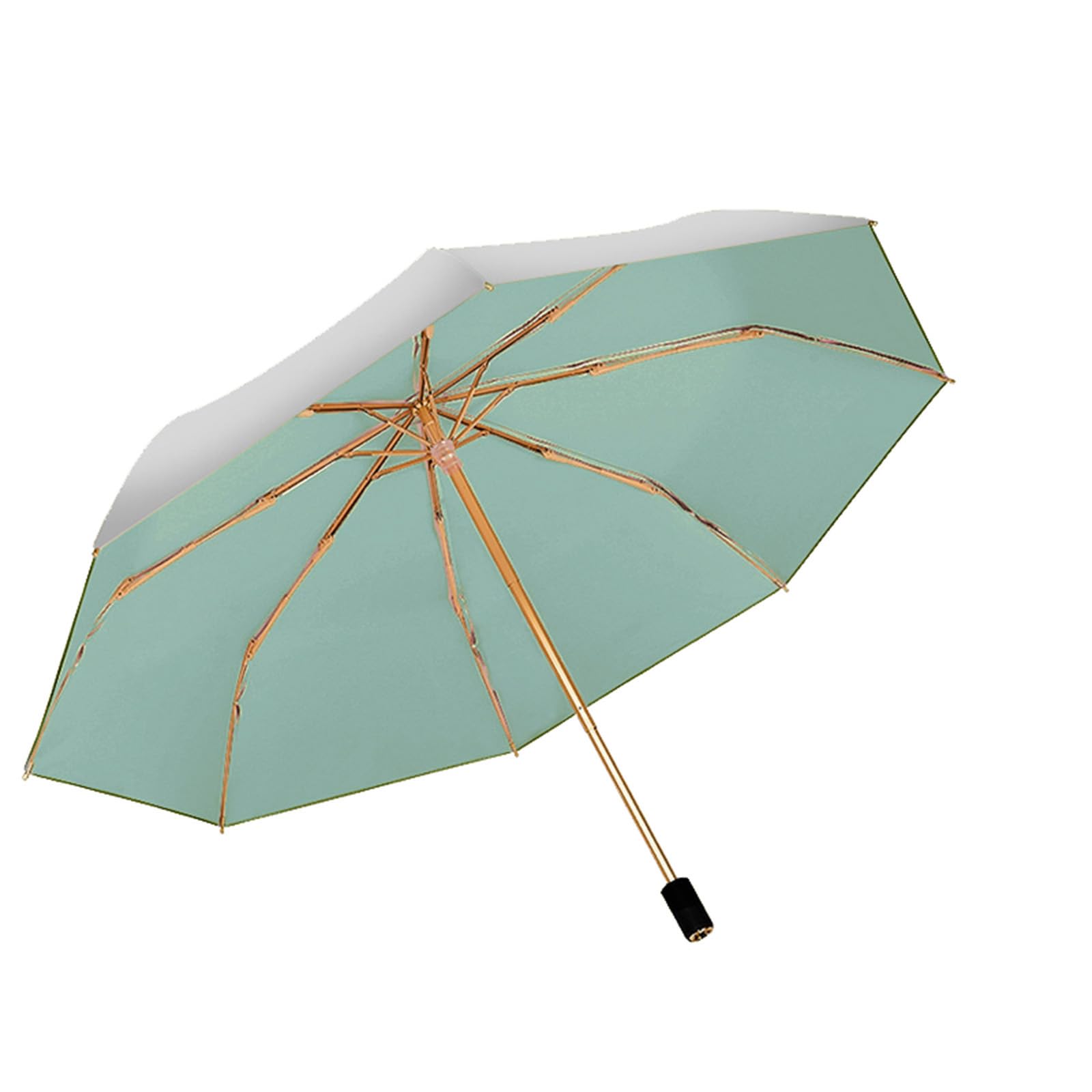 ThreeH Parapluie UV Protection solaire UPF 50+ Parapluie compact de voyage Double couche anti-solaire 8 côtes