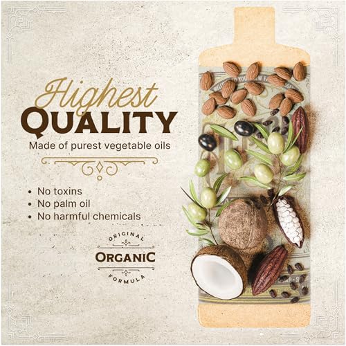 Image of Carolina Castile Soap Almond Scent - Certified Organic Base, High Olive Oil Content, Non-Drying, Made with Organic Oils, Concentrated Natural Body Wash for Men and Women (Almond, 32 Fl Oz)