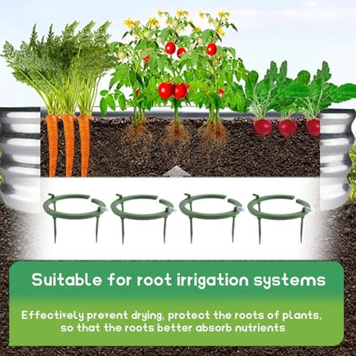 FutureHight 4 Set Wasserringe, 5 B, 3 Beinstützen, Tropfstrahler, Tropfring mit Integriertem 1/8 Einlaufstutzen, 3 Abnehmbare Pfähle, Langlebig, Einfach zu Bedienen