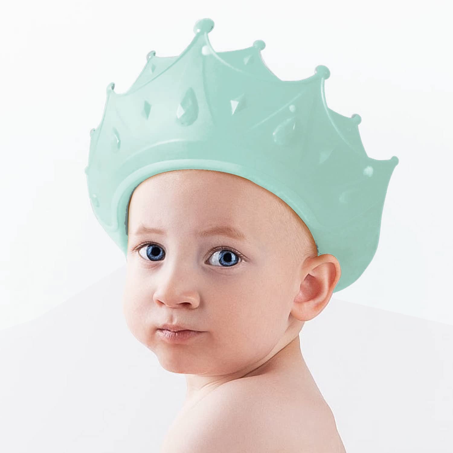NL TRADERS Baby Shower Cap, Bath Visor hat for Eye and Ear wash Protection Waterproof Shampoo hat for Children Toddler Girls Boys, Adjustable Silicone Bathing Crown (Multicolor)-image-44