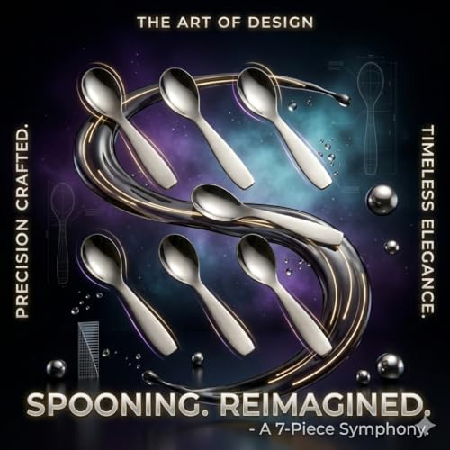 Image of VaaDream Premium Stainless Steel Small Spoon Set - 6 Pieces Masala Spoons | Heavy Duty, Rust-Free, Mirror Finish Cutlery for Everyday Use, Kitchen Compact Size (9.3 cm) Strong & Durable