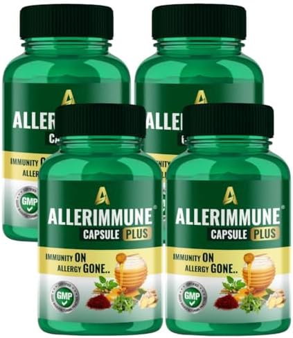 Ayurvedic Capsule Plus with Ashwagandha, Mulethi & Honey | Immunity Booster and Anti - Inflammatory Capsule | 100% Natural And Ayurvedic Capsules | 60 Capsules Each | Pack of 4