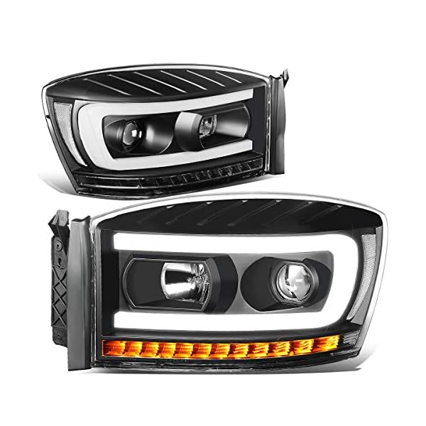 DNA Motoring LED U-Bar Projector Headlights for 2006-2009 Dodge Ram