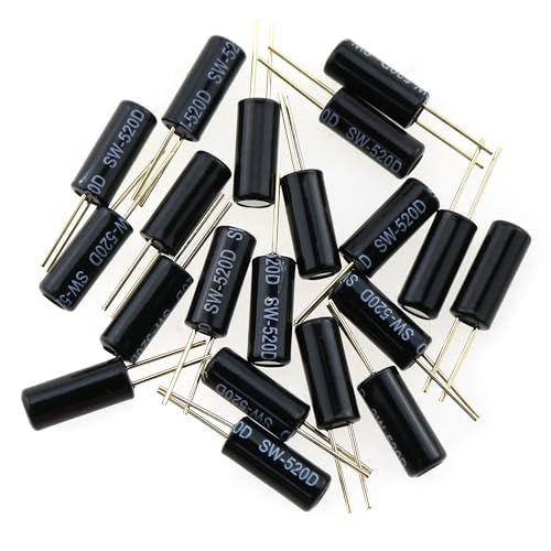 20pcs ball tilt sensor ball tilt wobble position switch metal ball tilt vibration switch suitable for medical electronic and automotive audio and automatic control system