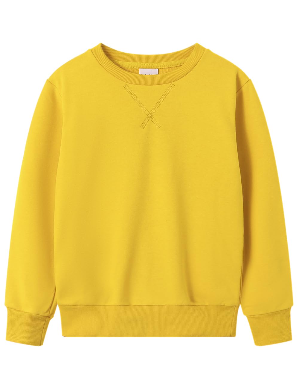 Spring&amp;Gege Youth Basic Sport Crewneck Pullover Sweatshirts for Children（3-14 Years）