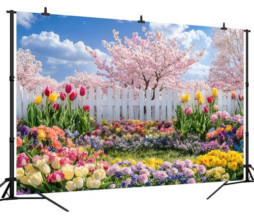 Fondo fotográfico Vinilo 7x5FT Jardín de Primavera miniatura 6