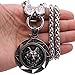 NICEWL Viking Celtic Wolf Head Pendant Collar,Hecho A Mano Doble Serpiente Cabeza Pesada Twist Cadena,Mitología Nórdica Fenrir Amuleto Joyería Escandinava,70CM