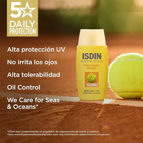 Miniatura 6 de ISDIN Fotoprotección Fusion Water MAGIC by Alcaraz Protector Solar Facial de Textura Ultraligera y Fase Externa Acuosa con Efecto Refrescante, 50 ml