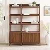 Amazon.com: Modway Bookshelf Display Cases in Walnut - Set of 2 : Home & Kitchen