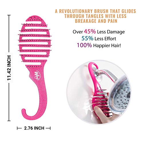 image for Wet Brush Hair Brush Shower Detangler - Pink Glitter - Exclusive Ultra