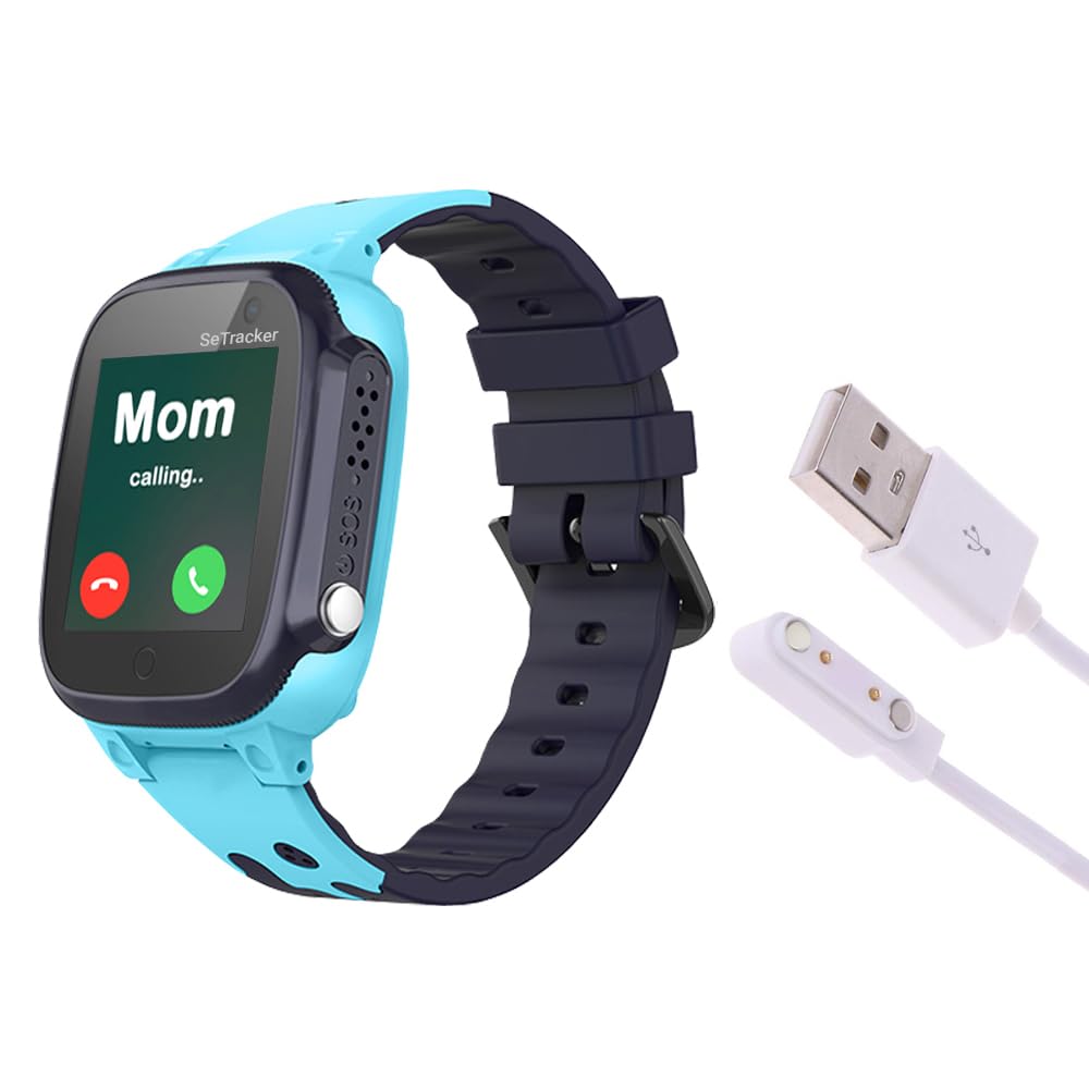 SeTracker M2 Calling Kids Smart Watch for Boys & Girls | Two-Way Calling, SOS, Location Tracking, Camera | 4G/5G SIM Supported | App Control | Voice Chat (Blue) SeTracker M2 Calling Kids Smart Watch for Boys & Girls | Two-Way Calling, SOS, Location Tracking, Camera | 4G/5G SIM Supported | App Control | Voice Chat (Blue)