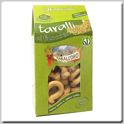 Amazon.com: Tarall’Oro Taralli al Finocchio (Fennel) 7 Oz (200g) (2 Pack)