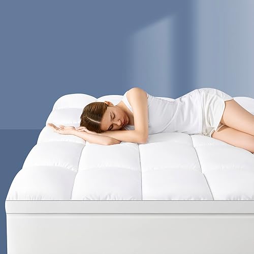 Miniatura 1 de REDASW Protector de colchón tamaño Queen, funda de colchón refrescante extra gruesa, cubrecolchón con bolsillo profundo de 8 a 21 pulgadas, funda de