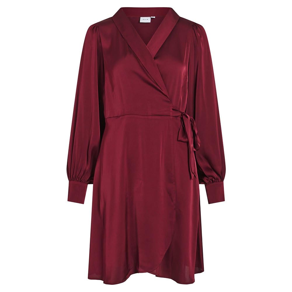 Vila Sukienka Kobiety Vienna Ravenna L/S Short Wrap Dress-noos