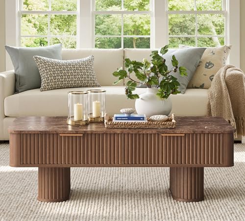 Win2win Fluted Coffee Table with Storage