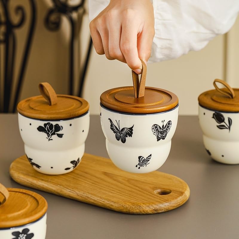 Retro Ceramic Seasoning Jar for Kitchen Use Household Flavor Bottle