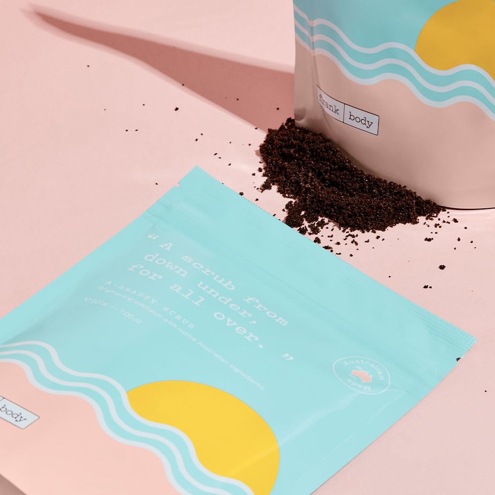 Frank Body A-Beauty Scrub | Natural, Vegan, Cruelty Free Exfoliating Body Scrub Brightens, Hydrates, and Nourishes with Macadamia Oil, Kakadu Plum, and Vitamins A, E, and D | 7.05 oz / 200 g - Image 4
