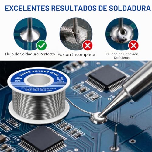 Miniatura 4 de Alambre De Soldadura 1mm 100g Estaño De Soldadura Electrónica Con Núcleo De Colofonia Estaño Soldador For Reparación Y Componentes Electrónicos