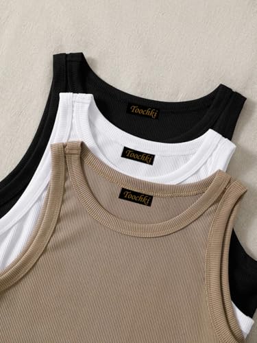 Image of Tops for Women Crop Top for Women's Tank Activewear Tee Sports Western Casual Cotton Camisole Pack of 3 Combo