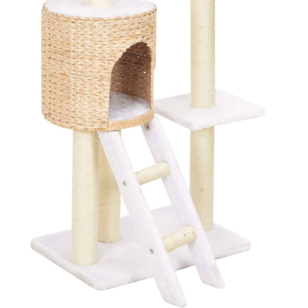 Homgoday Albero tiragraffi in sisal, tiragraffi a torre per gatti, casa per arrampicata multilivello, centro attività per gatti, animali e articoli per animali domestici