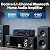 Daakro Stereo Receivers Home Audio Amplifier w/DSP Display,300W Rated Power 5.1 Channel Bluetooth Receiver,Home Amp w/BT/CD/DVD/AUX/USB/BT/FM/Opt/COA/MIC for Home/Studio/Theater Passive Speakers