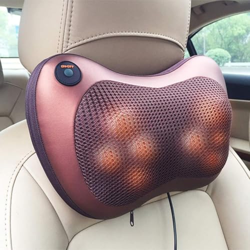 Image of Body Massager Pillow With 8 Kneading Ball, Full Body Pain Relief, Shoulder, Legs, Neck & Back Pain Relief with Shaitsu Infrared Heat Therapy, Deep Tissue Electric Massager for Car & Home- Office