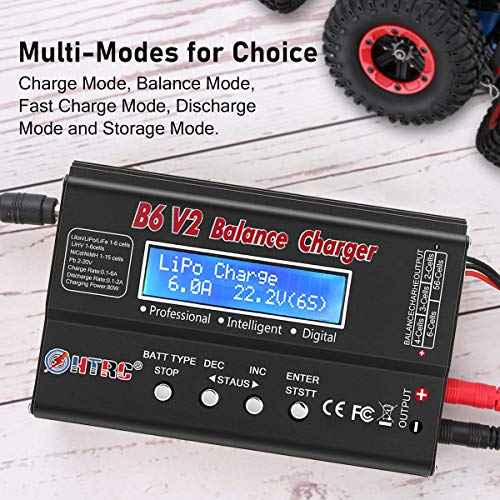 Lipo Battery Charger Fast Balance Charger For Rc Car 1S-6S Lipo/Li-Fe/Lihv/Li-Ion 1S-15S Nimh/Nicd Packs With Lcd Display Hobby #TOP1