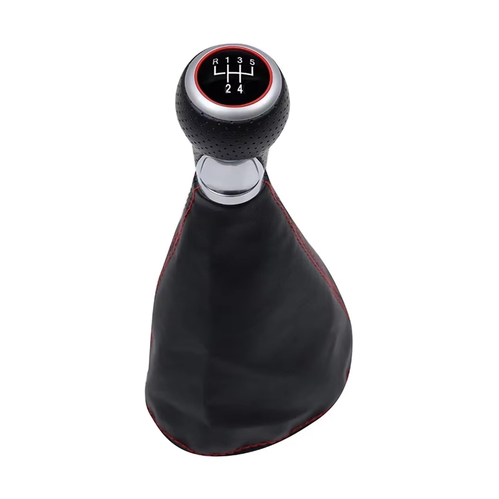 XKOEHXJ Car Gear Shift Knob for VW for Golf 3 for Jetta MK3 for Polo Car Gear Knob Lever Stick Shift 5/6 Speed Manual Transmission PU Leather Gearbox Boot Cover(B-5 Speed)