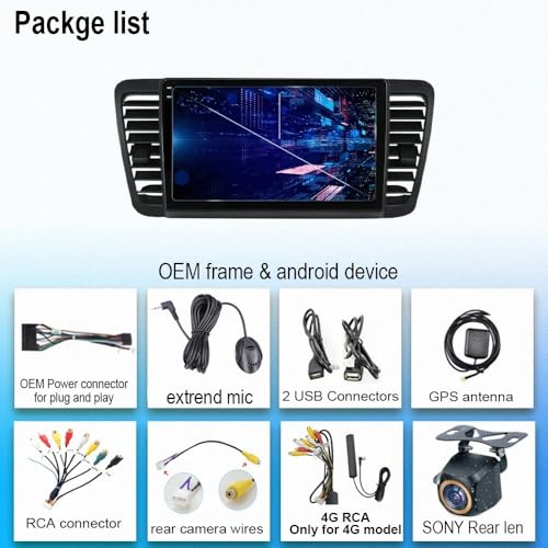 Pantalla Carplay Subaru Outback 3 Android Auto Inalámbrico GPS Bluetooth Mirror Link 32G 6