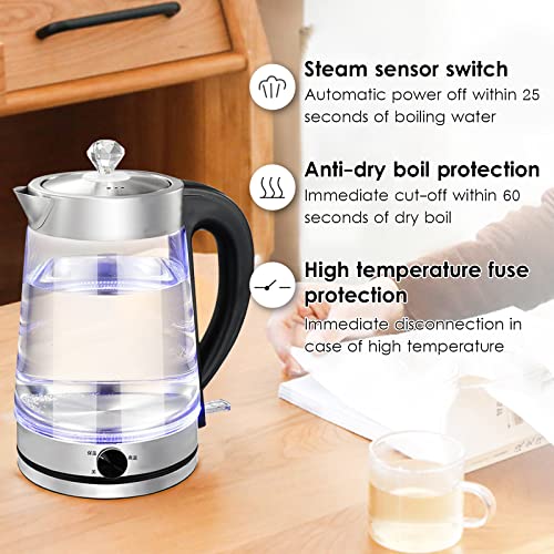 Bouilloire électrique grand volume 2L arrêt automatique eau chaude