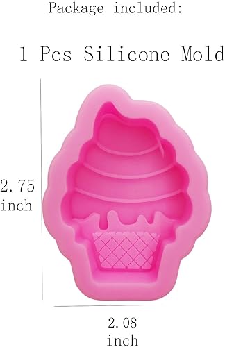 Miniatura 2 de Molde pequeño de silicona, molde de fondant de cono de helado para decoración de pasteles, dulces, azúcar, cupcakes, pasteles, arcilla polimérica,