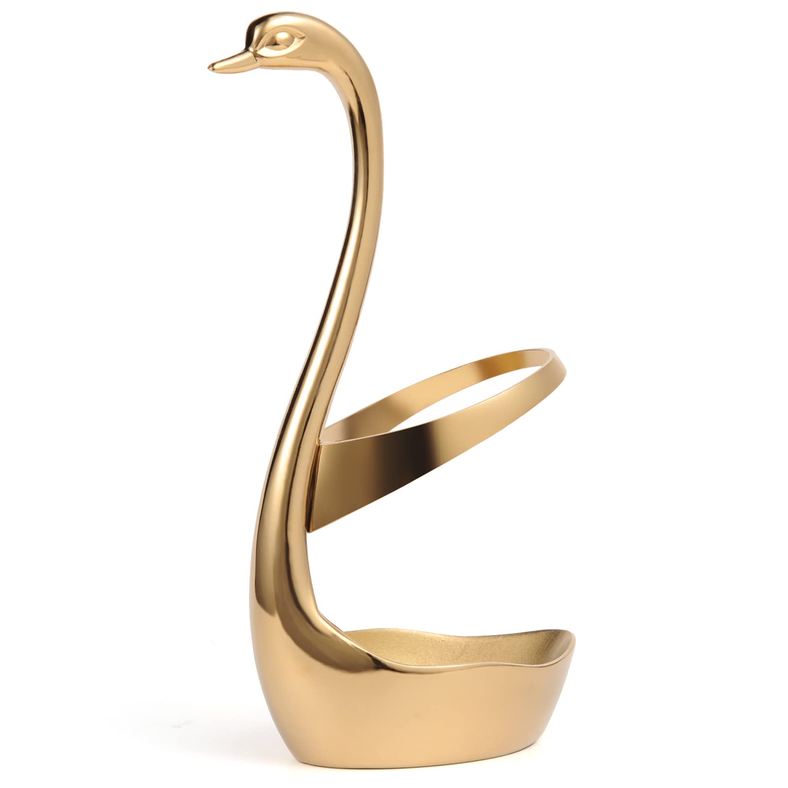 AnSaw Luxurious Large Gold Swan Base Holder for Wedding Dining & Coffee Bar, Ideal Entertaining Table Decorative