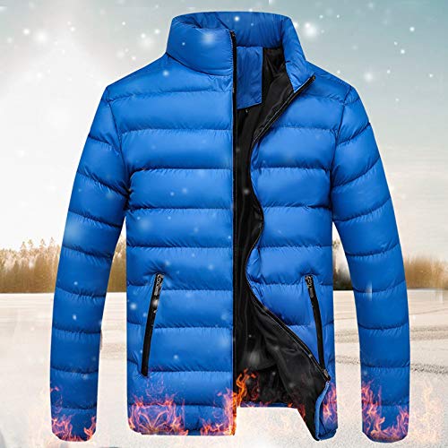 Quilted Coats for Men Plus Size Puffer Jackets Warm Padded Down Coat Zipper Winter Outerwear with Pockets Ski Coats2