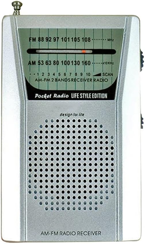 Portable AM FM Radio 2AA Battery Operated Pocket World Receiver with Speaker Earphone