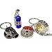 ISPEEDY 4PCS Mini Key Ring Turbo Keychain Auto Parts Model Keychain-Gold Tire Wheel,Turbo,Brake Rotor, NOS Mini Nitrous Oxide Bottle Keychain