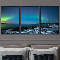 3 Piece Framed Canvas Wall Art Astronomy & Space Canvas Prints Home Artwork Decoration for Living Room,Bedroom - 16